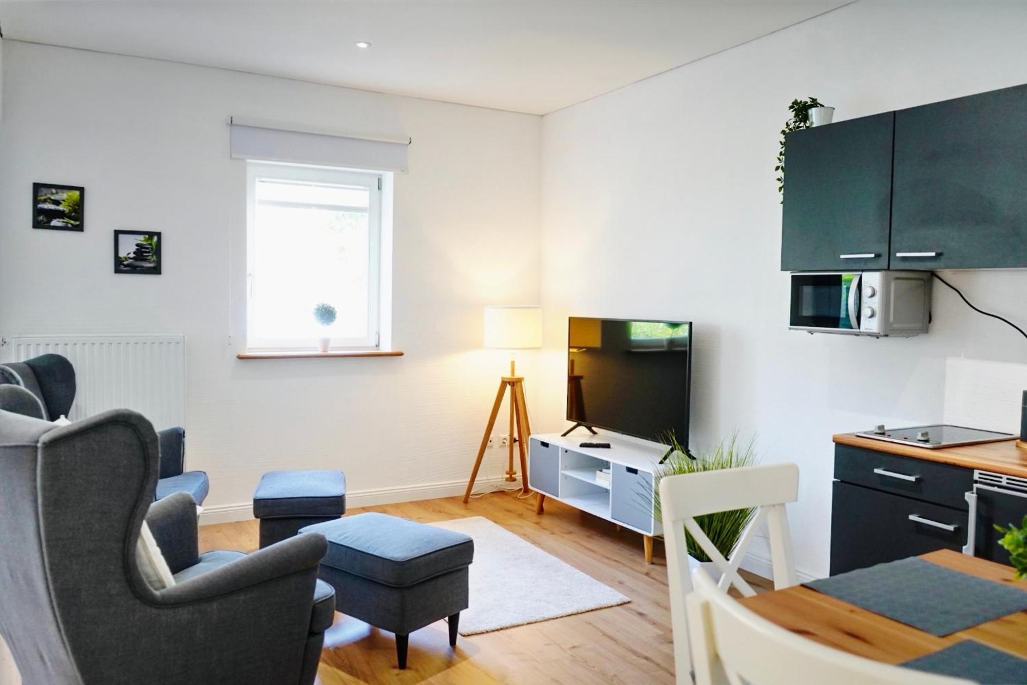 Altstadt Apartment II - Terrasse- Waschmaschine- Parkplatz ウォルフスブルク エクステリア 写真