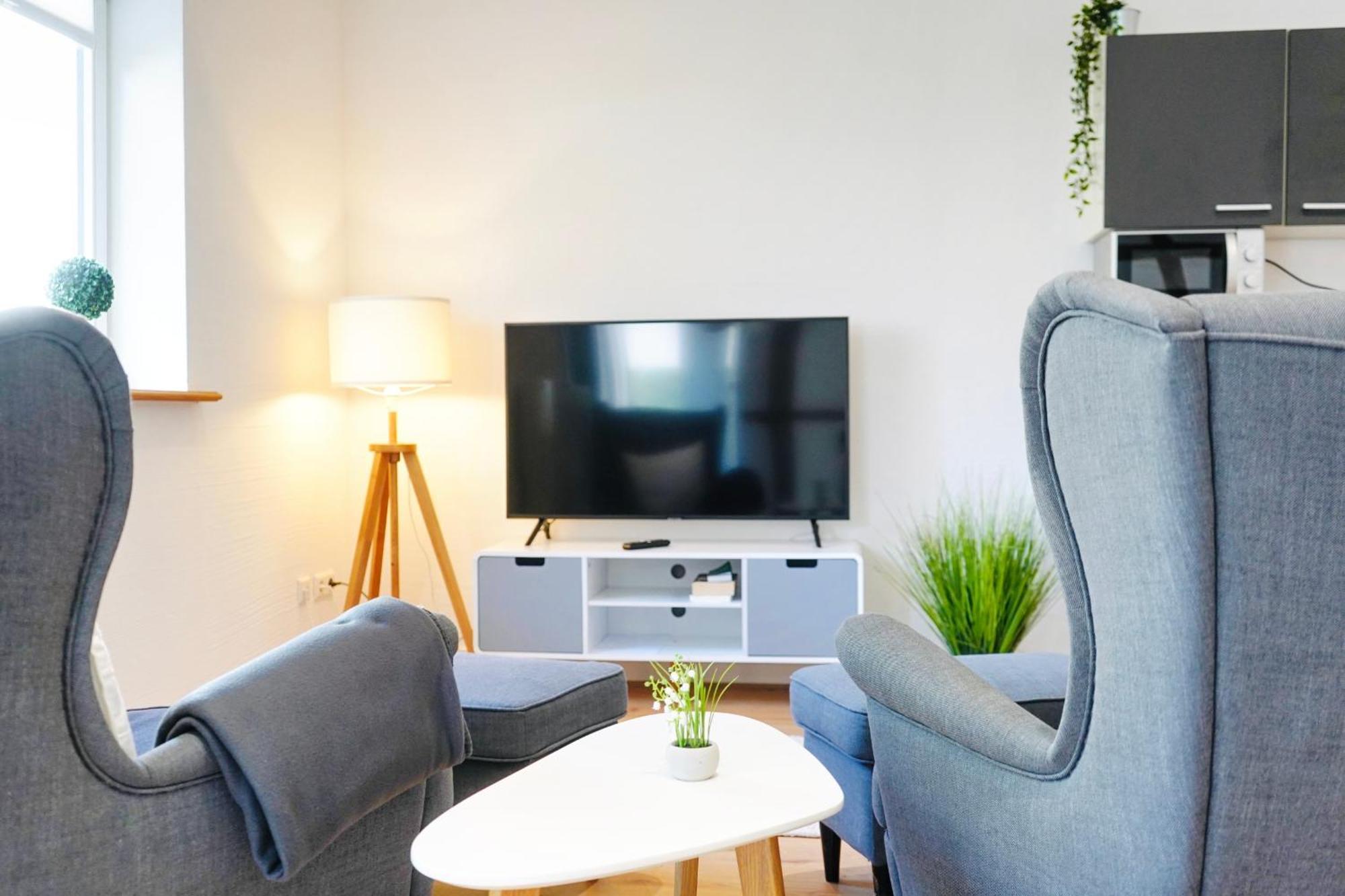 Altstadt Apartment II - Terrasse- Waschmaschine- Parkplatz ウォルフスブルク エクステリア 写真