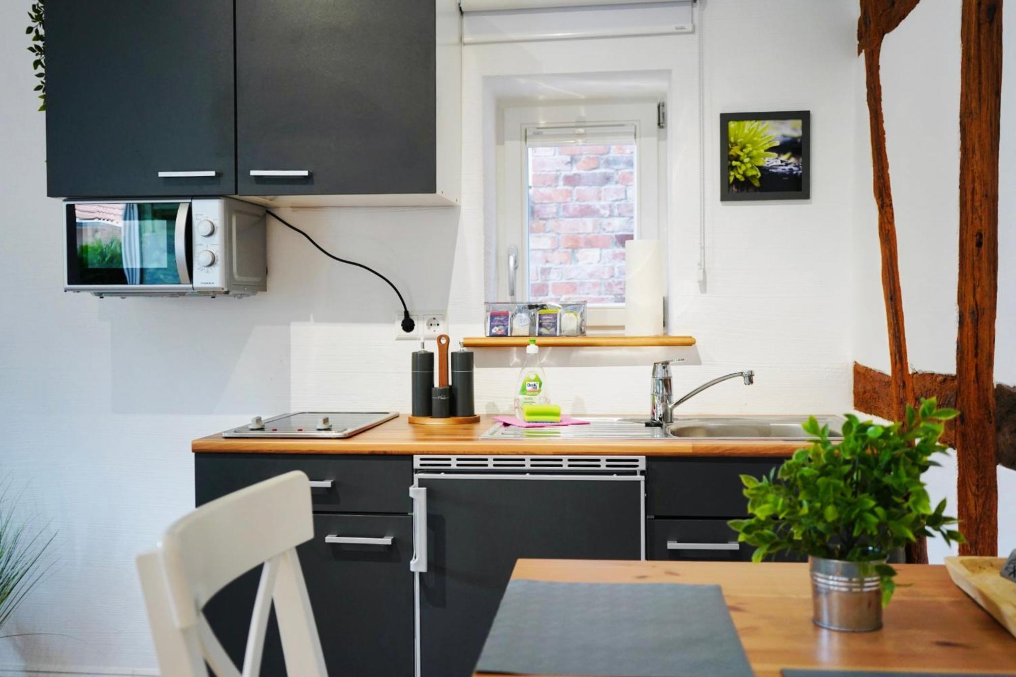 Altstadt Apartment II - Terrasse- Waschmaschine- Parkplatz ウォルフスブルク エクステリア 写真